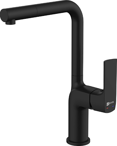 Смеситель Lemark "Урсус" LM7205BL для кухни с высоким поворотным изливом черный: фотография 1