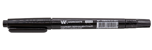 Маркер перманентный "Workmate" черный, двусторонний, ширина линии 0,5-1мм: фотография 1