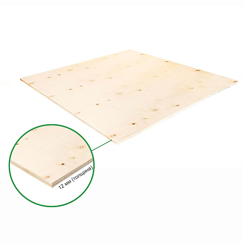 Фанера ФК 1525х1525х12мм сорт IV/IV нешлифованная ГОСТ 3916.1- 2018 : фотография 1