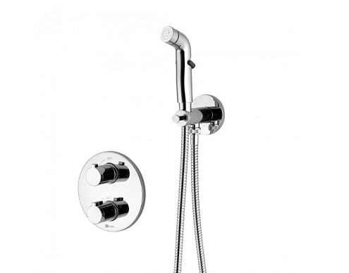 Смеситель Lemark "Йети" LM7819C термостатический с гигиеническим душем встраиваемый хром: фотография 1