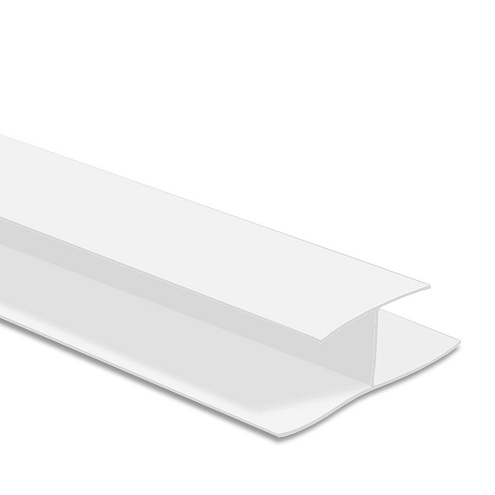 Соединение молдинг 8мм белый 3м: фотография 1